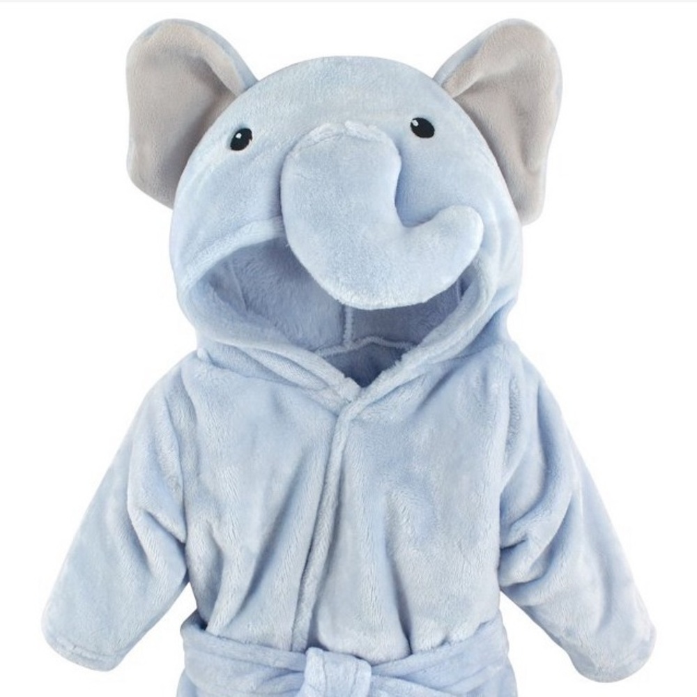 Baby Elephant Hudson Soft Robe - NWT